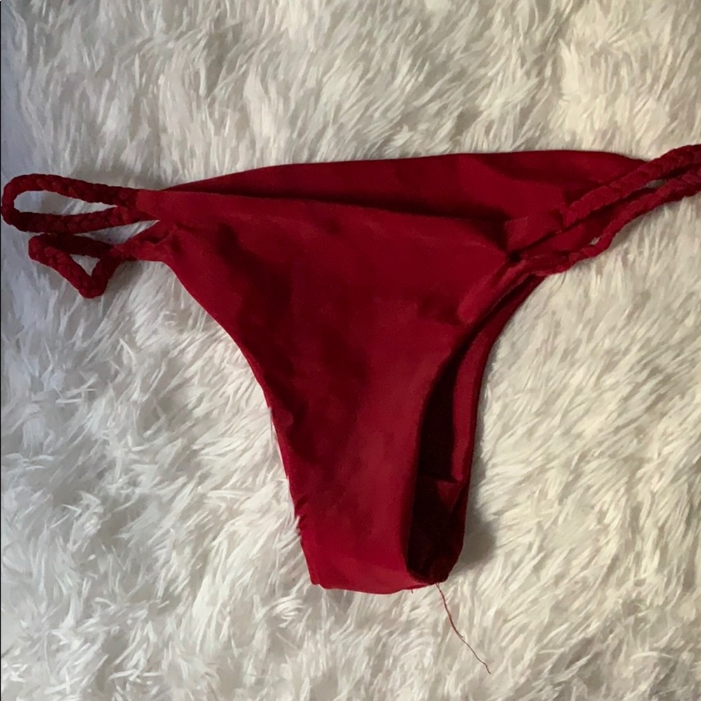 Low rise red bikini bottom